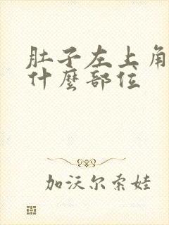 肚子左上角疼是什么部位