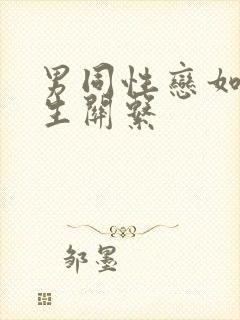 男同性恋如何发生关系封面