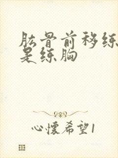 肱骨前移练背还是练胸