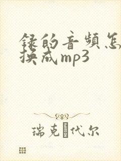 录的音频怎么转换成mp3