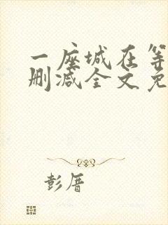 一座城在等你无删减全文免费阅读