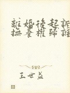 离婚后起诉孩子抚养权归谁