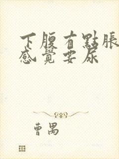 下腹有点胀还总感觉要尿