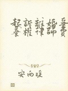 起诉离婚争夺抚养权律师费