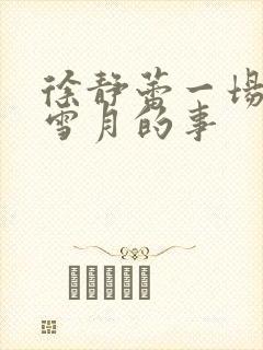 徐静蕾一场风花雪月的事