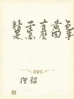 精子有黄色块状是怎么回事