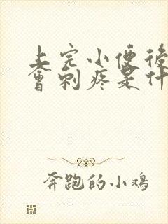 上完小便后尿道会刺疼是什么原因