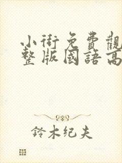 小街免费观看完整版国语高清在线