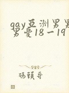 gay亚洲男男男爱18一19封面