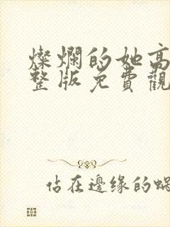 灿烂的她高清完整版免费观看封面