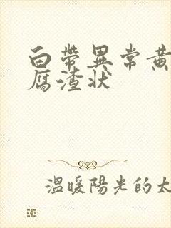 白带异常黄色豆腐渣状