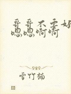 哥哥不要好舒服嗯嗯啊啊封面