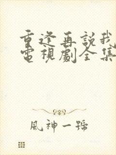 重逢再说我爱你电视剧全集封面