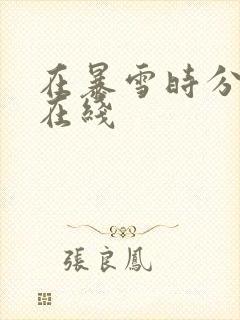 在暴雪时分小说在线