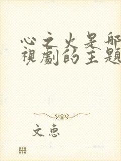 心之火是哪部电视剧的主题曲