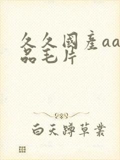 久久国产aa精品毛片