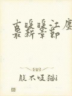 古暖暖江尘御 最新章节