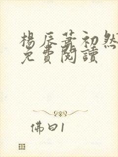 杨辰萧初然小说免费阅读