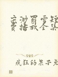 宋渺罗雪短剧免费播放全集