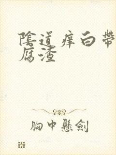 阴道痒白带是豆腐渣封面