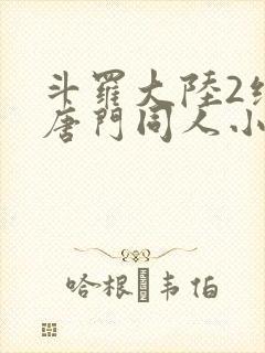 斗罗大陆2绝世唐门同人小说