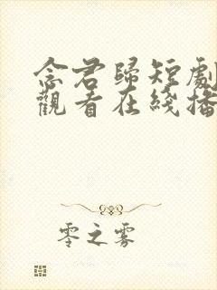 念君归短剧免费观看在线播放