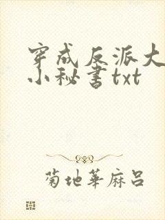 穿成反派大佬的小秘书txt