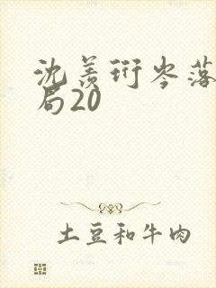 沈羡珩岑落大结局20封面