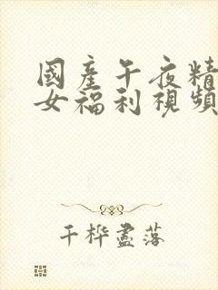 国产午夜精品美女福利视频