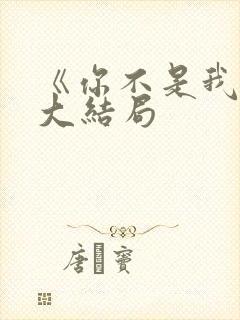 《你不是我妈》大结局封面