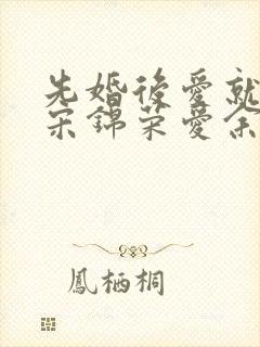 先婚后爱就她吧宋锦荣爱余慧慧吗