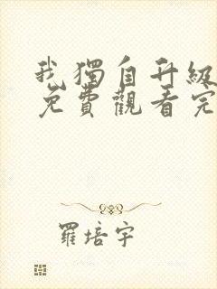 我独自升级动漫免费观看完整版