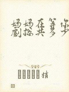 妈妈在等你电视剧总共多少集啊封面