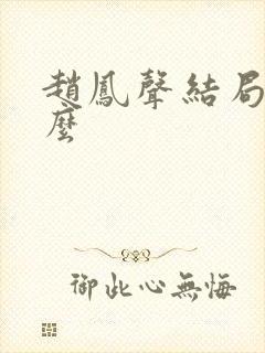 赵凤声结局是什么