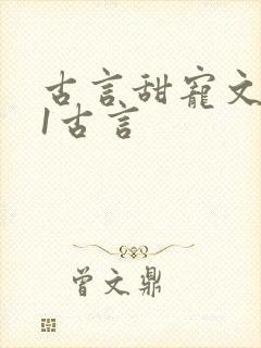 古言甜宠文1v1古言封面