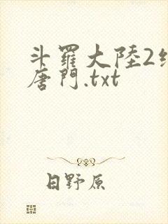 斗罗大陆2绝世唐门.txt
