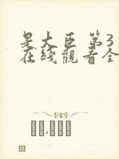 是大臣 第3季在线观看全集免费播放封面