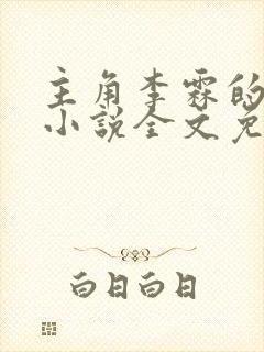 主角李霖的官场小说全文免费阅读封面