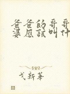 爸爸的哥哥的老婆应该叫什么