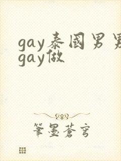 gay泰国男男gay做