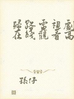 归路电视剧全集在线观看高清封面