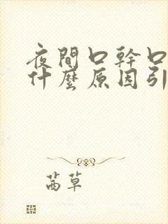 夜间口干口苦是什么原因引起的