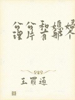 公公和媳妇儿伦理片有那个