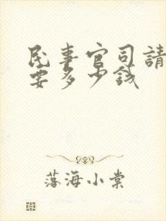 民事官司请律师要多少钱