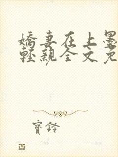 娇妻在上墨总轻轻亲全文免费阅读封面