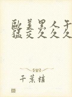 欧美黑人午夜性猛交久久久