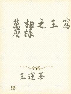 万相之王写的怎么样