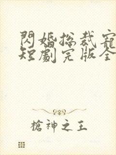 闪婚总裁宠上天短剧完版全集