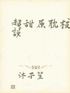 超甜原耽校园小说封面