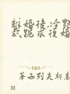 离婚后,冷艳总裁跪求复婚免费看封面